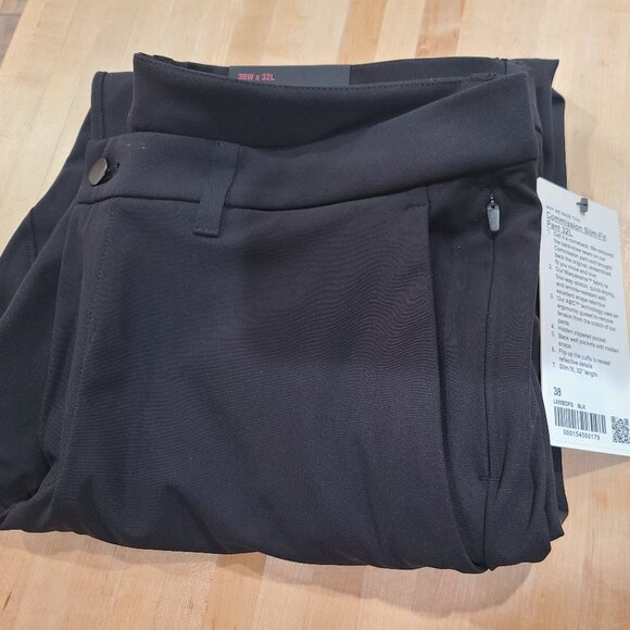 Lululemon Commission Slim-Fit Pant 32L Warpstreme Black - Picture 3 of 5